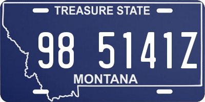 MT license plate 985141Z