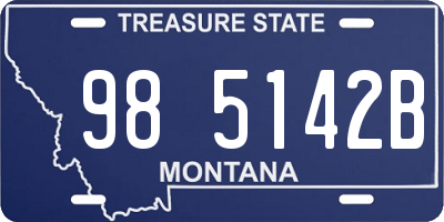 MT license plate 985142B