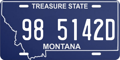 MT license plate 985142D