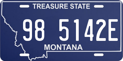 MT license plate 985142E