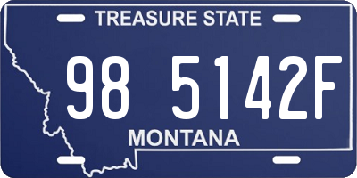 MT license plate 985142F