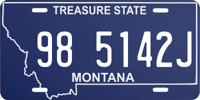 MT license plate 985142J