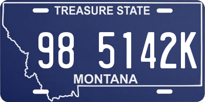 MT license plate 985142K