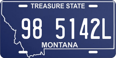 MT license plate 985142L