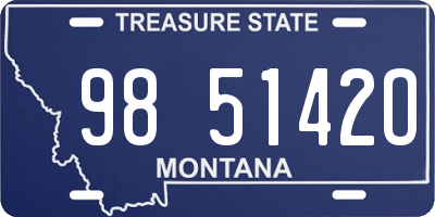 MT license plate 985142O