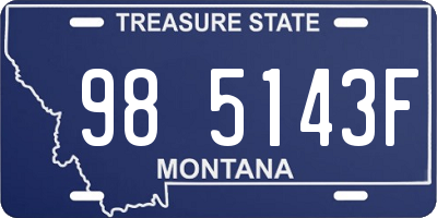 MT license plate 985143F