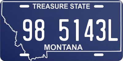 MT license plate 985143L