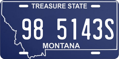 MT license plate 985143S