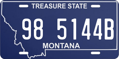 MT license plate 985144B