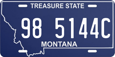 MT license plate 985144C