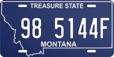 MT license plate 985144F