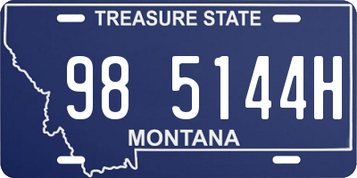 MT license plate 985144H