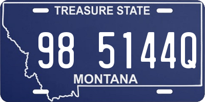 MT license plate 985144Q