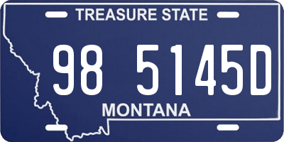 MT license plate 985145D