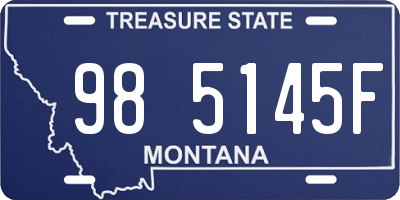 MT license plate 985145F
