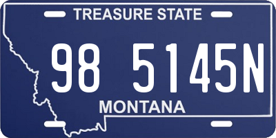 MT license plate 985145N
