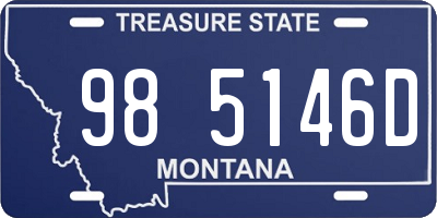 MT license plate 985146D