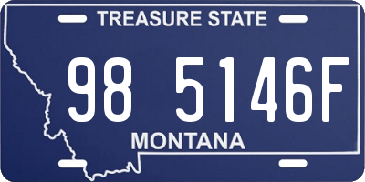 MT license plate 985146F