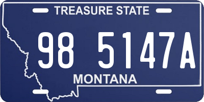 MT license plate 985147A