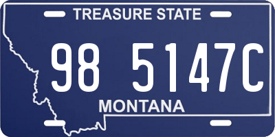 MT license plate 985147C