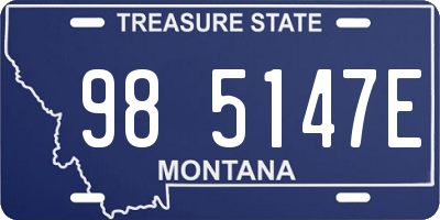 MT license plate 985147E