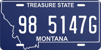 MT license plate 985147G