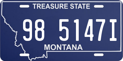 MT license plate 985147I