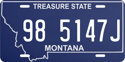 MT license plate 985147J