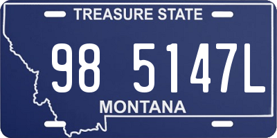 MT license plate 985147L