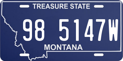 MT license plate 985147W