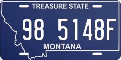 MT license plate 985148F