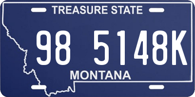 MT license plate 985148K