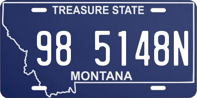 MT license plate 985148N