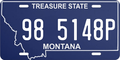 MT license plate 985148P