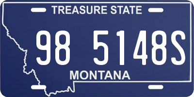 MT license plate 985148S