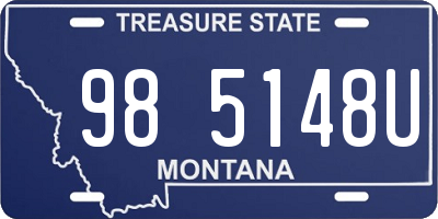 MT license plate 985148U