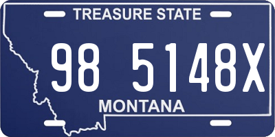 MT license plate 985148X