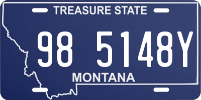 MT license plate 985148Y