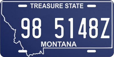 MT license plate 985148Z