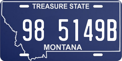 MT license plate 985149B