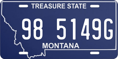 MT license plate 985149G