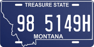MT license plate 985149H