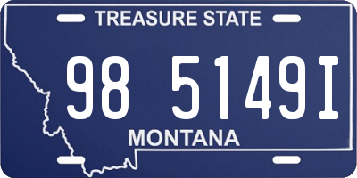 MT license plate 985149I