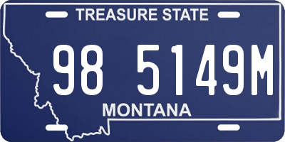 MT license plate 985149M