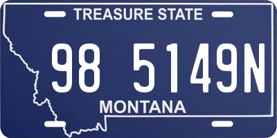 MT license plate 985149N