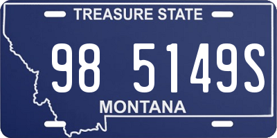 MT license plate 985149S