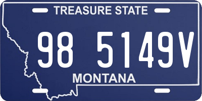 MT license plate 985149V