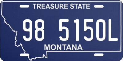 MT license plate 985150L