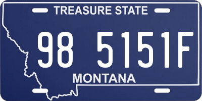 MT license plate 985151F