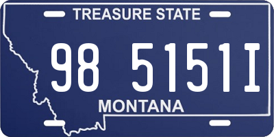 MT license plate 985151I